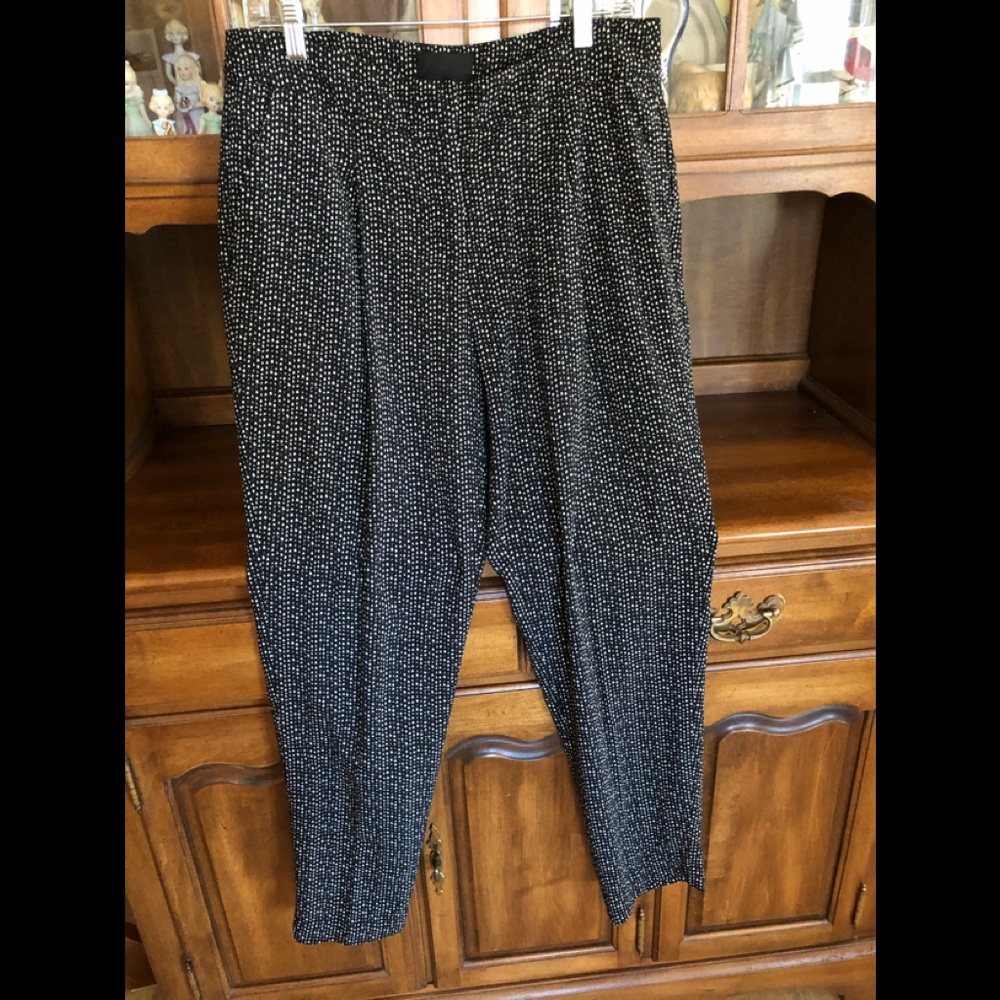 Cynthia Rowley Small Print Pleated Dress Pants/Med